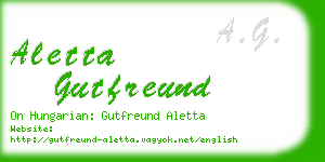 aletta gutfreund business card